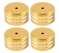Pesfehhy 4 PièCes SéRies 40X20Mm Aluminium HiFi AMP Haut-Parleur Support D'Isolement Platine Vinyle Coussinet de Pieds (Or)