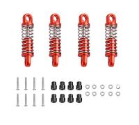 Pesfehhy 4 PièCes SéRies Amortisseur en Alliage Amortisseur Type Rempli D' pour TéLéCommande Hobby ModèLe de Voiture 1/28 K969 K989 P929 Drift, Rouge