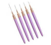 Pesfehhy 5 Pièces 7/9/11/15/25 mm Ensemble de Pinceaux à Ongles Gel UV Kits de Pinceaux à Ongles Ligne à Rayures Françaises Peinture Dessin Outils de Stylo à Fleurs, Installation Facile B