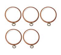Pesfehhy 5 PièCes Cerceaux de Broderie Imité Bois Broderie Cercle Rond Cadre D'Affichage Cercle pour Art Artisanat Couture et Suspension