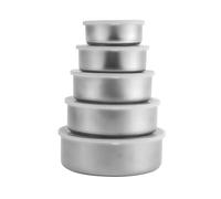 Pesfehhy 5 PIÈCES SéRies Inoxydable Nourriture en Acier Conteneur Scellé Stockage du Bac à LéGumes à Lunch avec Couvercles BoîTe de Rangement des Aliments Bol de BoîTe à Lunch