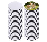 Pesfehhy 50 PièCes éBauches de sous-Verres de Voiture de Sublimation, pour Bricolage Artisanat sous-Verres de Tasse de Voiture Peinture Projet Accessoires de Sublimation