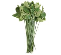 Pesfehhy 50Pcs Tiges de Fleurs de Rose Artificielles Faux pour Bouquet Fait Main DIY Décoration de Maison de Mariage de Veine de Feuille de Fleur