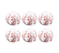 Pesfehhy 6 Pack 12 Pouces Rouge Cerisier Fleurs Lanterne en Papier Blanc Rond Chinois Japonais Lampe en Papier pour la DéCoration de FêTe de Mariage