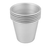 Pesfehhy 6 PièCes Aluminium Dariol Mouler Tasse de Cuisson Dariole Pudding Dessert CrèMe Moules Rond AntiadhéSif Oeuf Moule Le Moule Ustensiles de Cuisson