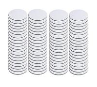 Pesfehhy 80 Pièces Pouces sous-Verres de Tasse Vierges par Sublimation en Vrac Rond Tapis de Tasse Vierge en Caoutchouc pour L'Impression de Presse à Chaud de Transfert de Sublimation