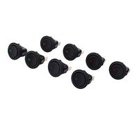 Pesfehhy 8PCS LED Dot Light 12V Car Auto Boat Round Rocker sur/OFF TOGGLE SPST SWITCH
