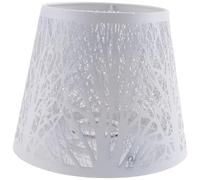 Pesfehhy Abat-Jour, Abat-Jour en MéTal Tonneau avec Motif D' pour Lustre de Table Applique Murale Blanc