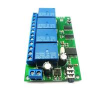 Pesfehhy AD22B04 Relais 4 Canaux DTMF Décodeur de Signal de Tonalité Module de Relais de Télécommande 12 V DC pour PLC Smart Home