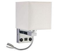 Pesfehhy Applique Murale LED Moderne Chevet Chambre Applique Applique avec Interrupteur USB TêTe de Lit IntéRieure Accueil HôTel Appliques (sans Ampoules)