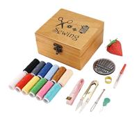 Pesfehhy BoîTe de Couture en Bois Accessoires de Couture Kit de Fournitures BoîTe de Travail pour Le Raccommodage