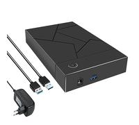 Pesfehhy Boîtier de Disque Dur 3.5 Pouces avec Interface USB 3.0 pour Disque Dur SATA - Boîtier pour Disque Dur SSD Externe - avec Prise EU - Robuste et Facile à Utiliser