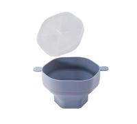 Pesfehhy Bol à -Corn Pliable en Silicone pour Micro-Ondes, Seau avec Couvercle Pliable, Outil de Cuisson de Cuisine Gris