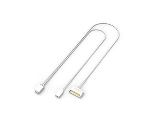 Pesfehhy Câble D'Adaptateur d'alimentation Luminante SATA vers ARGB, Contrôleur ARGB pour Ordinateur, Câble d'alimentation Reset SATA vers ARGB, Contrôleur Manuel Reset pour PC, Blanc.