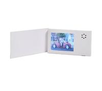 Pesfehhy Carte de Voeux Vidéo Blanche D'Anniversaire de 2,4 Pouces 128 Mo LCD Invitation Cadeau Musique Carte de Voeux Télécharger la Vidéo LCD Carte de Voeux