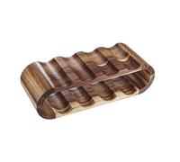 Pesfehhy Casier à Vin Porte-Bouteille de Comptoir - 2 Niveaux 8 Bouteilles en Bois Supports de Stockage de Vin Casier à Vin Organisateur Rustique Casier à Vin