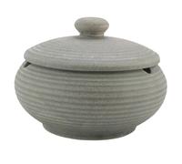 Pesfehhy Cendrier en CéRamique avec Couvercle Coupe-Vent pour Usage IntéRieur ExtéRieur - Bleu Clair