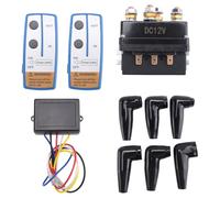 Pesfehhy Contacteur de Relais de SoléNoïDe de Treuil 12V 500A + de TéLéCommande de Treuil sans pour Treuil de Camion ATV 5500-12000Lbs (500A)