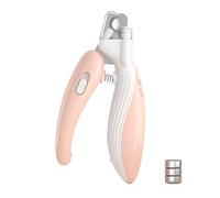 Pesfehhy Coupe-Ongles pour Animaux Compagnie avec Lumière LED, Ciseaux Toilettage pour Griffes d'animaux Compagnie, Coupe-Ongles pour Chiens et, Petits Animaux, Rose