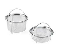 Pesfehhy Cuisine Vapeur Portable Multifonctionnel en Acier Inoxydable Nouilles Frites Panier de Vidange Grille de Cuisson à la Vapeur