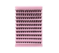 Pesfehhy D02 DIY Cluster Cils Volume Naturel Segmenté Cils Bundles Extension de Cils Cils Individuels Cils Bundle