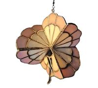 Pesfehhy Dancing Lady Vitrail Spinner Décoration D'Extérieur à Suspendre Décorations de Jardin Décoratif Wind Spinner Papillon D'Extérieur D