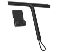 Pesfehhy de Douche en Silicone avec Crochet et Lanière, Grattoir à Vitres Noires, Essuie-Glace Miroir