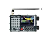 Pesfehhy DP-666 TEF6686 Radio 5000mAh Haute Sensibilité Pleine Bande FM AM FM Récepteur Radio Ondes Courtes avec Antenne Noir