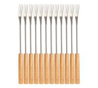 Pesfehhy Ensemble de 12 Fourchettes à Fondue pour Grillades Muddler Fourchettes à Fruits Réutilisables Fourchette à Barbecue Trempage Fourchettes à Fondue à la Crème Glacée pour Ensemble de Cocktails