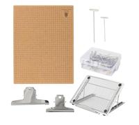 Pesfehhy Ensemble de Planches à Macramé de 12 X 16 Pouces, Planche à Macramé et Support Réglable en Métal avec Clips à Broches en T, Fournitures D'Aide au Tressage