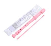 Pesfehhy Kit de Flûte à Bec Soprano Rose à 8 Trous avec Tige de Nettoyage, Ensemble de Flûte à Bec C de Style Allemand pour Enfants Débutants et Étudiants