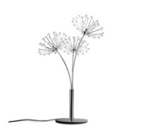 Pesfehhy Lampe de Table à LED en Cristal Crystal Flower 6W Lampe de Table en Cristal Crystal Flower Lumière Chaude avec Bouton Interrupteur Prise EU