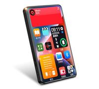 Pesfehhy Lecteur MP3 4 Pouces, Lecteur de Musique Bluetooth, Haut-Parleur Intégré, Lecture Vidéo MP4 Plein Écran 16 Go avec Enregistrement Radio FM, B