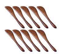 Pesfehhy Lot de 10 Couteaux à Beurre en Bois, Couteaux à Condiments de 15,2 Cm en Bois, Ustensiles de Cuisine Super Pratiques, éPandeur de GeléE.