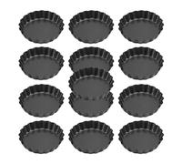 Pesfehhy Lot de 13 Moules à Aux œUfs, Mini Moules à de 7,6 Cm, Fond Amovible, Moule à Cupcake, Moule à Muffins, Outil de Cuisson.
