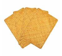 Pesfehhy Lot de 4 Herbier Naturel Place Mat Tissé à la Main Sets de Table Rectangulaires en Rotin Tasse de Thé de Paille Le Tapis Manique