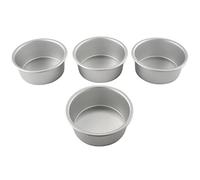 Pesfehhy Lot de 4 Petits Moules à Gâteau de 4 Pouces, Moules à Gâteaux Ronds de Cuisson pour Mini-Pizza à Gâteau, Quiche, Non Toxique et Sain