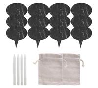 Pesfehhy Marqueurs à Fromage pour Plateau de Charcuterie, Ensemble de 18 PièCes SéRies D'éTiquettes de Fromage en Ardoise, Ensemble de Marqueurs à Fromage, Nom du Fromage