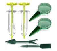 Pesfehhy Mini Ensemble D'Outils de Jardin : 6 Épandeurs de Graines avec Plantoir, plus Large et Semoir Manuel pour une Plantation Efficace