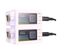 Pesfehhy NerdMiner V2 Miner 78KH/S*2 Double Écran BTC Solo Lottery Miner Bitcoin Nerd Miner Miner avec Ventilateur B
