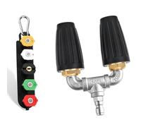 Pesfehhy Nettoyeur à Double Buse Turbo, Double Turbo Rotatif à 360°, 4000 PSI, 4-6 GPM avec Connecteur