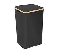 Pesfehhy Panier à Linge avec Couvercle, Panier à Linge Noir avec Sac à Linge Amovible - Trieur à Linge pour Salle de Bain et Chambre