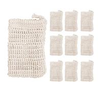 Pesfehhy Paquet De 10 Sachets De Savon en Sisal Naturel Support De Poche De Dispositif D'Épargne À Savon Exfoliant