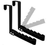 Pesfehhy Paquet de 2 Crochets de Porte, Support de Séchage Robuste et Pliable pour Vêtements, Manteaux et Serviettes, Noir