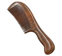 Pesfehhy Peigne à Dents Large en Bois de Cheveux BoucléS Portable Dent GrossièRe Peigne en Bois Outil de Massage des Cheveux Fine
