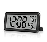 Pesfehhy RéVeil NuméRique, Horloge de Bureau, DéCorations D'Horloge éLectronique LCD à Piles pour Bureau de Cuisine de Chambre - Noir