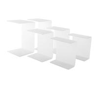 Pesfehhy Risers D'Affichage en Acrylique, éTagèRe de Supports Rectangulaires Transparents pour Affichage 6 PièCes