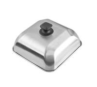 Pesfehhy Rond Hamburger Couvercle Plaque en Acier Inoxydable Couvercle Dôme Fonte de Fromage Dôme Griddle GrillAccessories pour Steak BBQ Pique-Nique