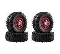 Pesfehhy Rouge pour 1/12 MN82 LC79 MN78 Naughty Dragon Accessoires de Voiture Télécommandés Roues et Pneus de Mise à Niveau en Métal