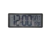 Pesfehhy SéRie D'Horloge Murale CarréE, Grand RéVeil NuméRique Jumbo de 13,8 Pouces, éCran LCD, Bureau de DéCoration de Bureau Haut de Gamme Multifonction Noir
